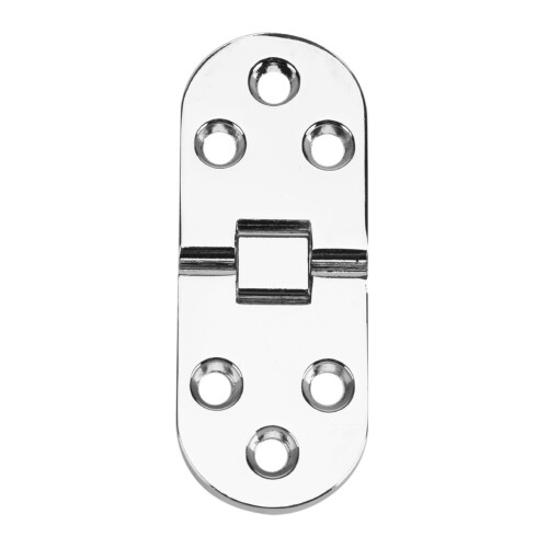 80*30mm Zinc Alloy Round Edge Sewing Table Flip Hinge Silver 1