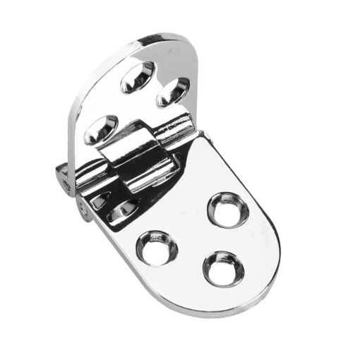 80*30mm Zinc Alloy Round Edge Sewing Table Flip Hinge Silver 2