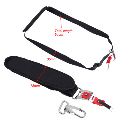 Black Nylon Adjustable Harness Shoulder Strap Trimmer Carry Hook 1