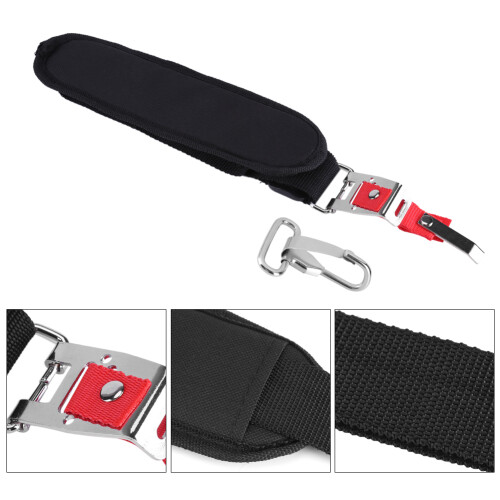 Black Nylon Adjustable Harness Shoulder Strap Trimmer Carry Hook 2