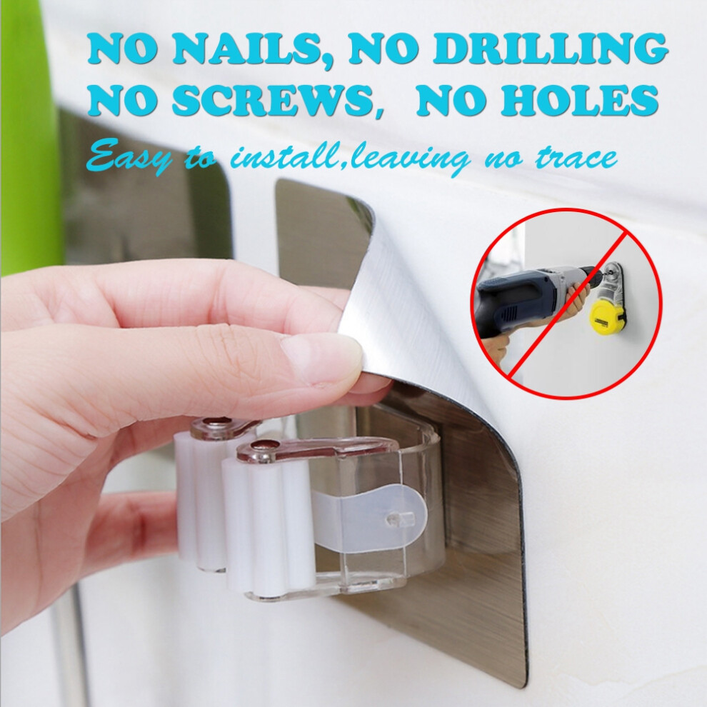 Mop Broom Gripper Holder Hooks Adhesive Wall Mounted Umbrella Hanger 685922112378