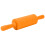 Non-stick Silicone Rolling Pin Pastry Dough Roller Baking Tool Orange 2