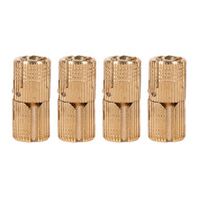 4pcs Copper Cabinet Door Concealed Barrel Hinge 10mm