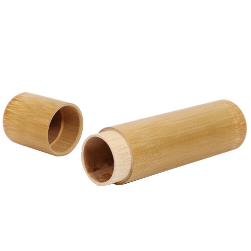 Round Bamboo Tea Jar Holder 2.5 x 12cm 2