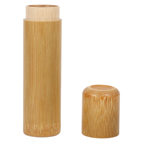 Round Bamboo Tea Jar Holder 2.5 x 12cm 1