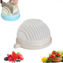 Salad Cutter Bowl Safe Food Grade Material Veggie Choppers And Dicers For Fruits And Vegetables Color Beige