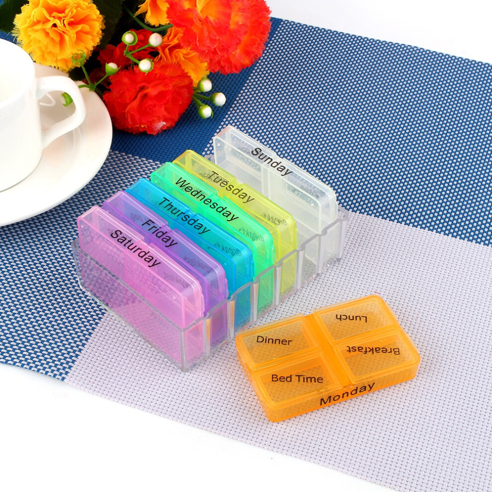7 Days Weekly Pill Box Am Pm Storage Tablet Organizer