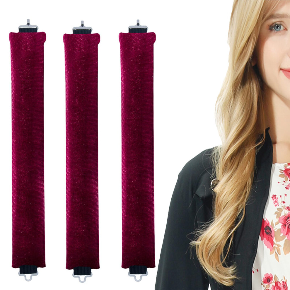 Heatless Curls Pack Of 3 Velvet Curlers Overnight Without Heat For Medium To Long Hair