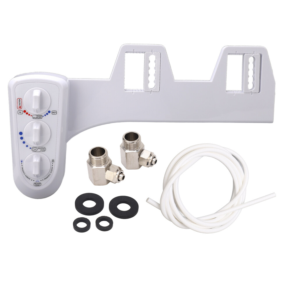 Hot Cold Bidet Self Cleaning Dual Nozzle Toilet Attachment Spray 685922140036