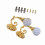 2x Metal Crystal Glass Curtain Tie Back Hooks Gold 4