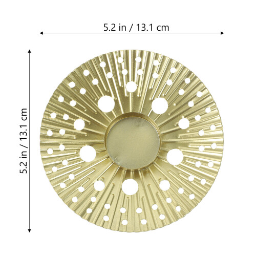 Unique Iron Round Hollow Tea Light Candle Holder Table Decor 1