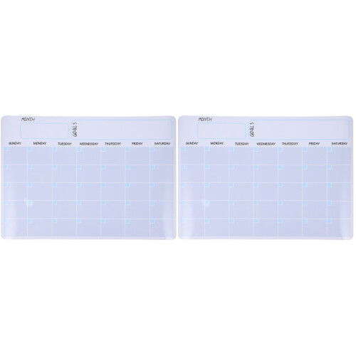 2Pcs Erasable Monthly Schedule Board Magnetic Planner Fridge Calendar 1