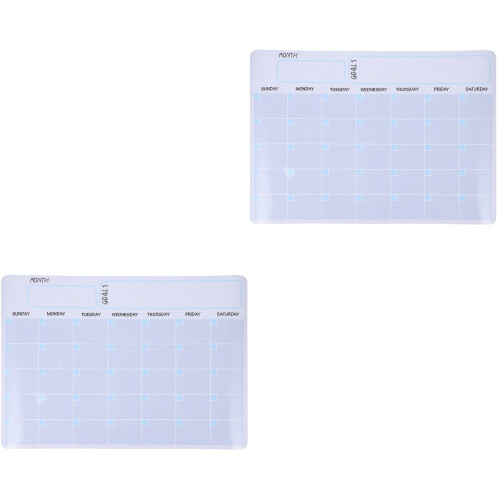 2Pcs Erasable Monthly Schedule Board Magnetic Planner Fridge Calendar 2