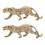 4 Pcs Cheetah Statue Brass Sculpture Home Decor For Offices 1
