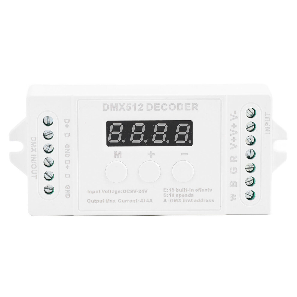 Mini 4Ch Digital Decoder 15 Effects Dc9-24V For Rgbw Led Light 685922142696
