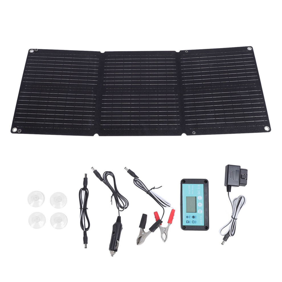 90W Foldable Solar Panel 12V 24V Obd High Efficiency Etfe Portable 685922143150