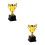 2Pcs 13Cm Mini Award Trophy With Black Base For Kids Party 9
