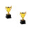 2Pcs 13Cm Mini Award Trophy With Black Base For Kids Party 8