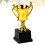 2Pcs 13Cm Mini Award Trophy With Black Base For Kids Party 10