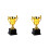 2Pcs 13Cm Mini Award Trophy With Black Base For Kids Party 5