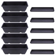 5 Sets Vegetable Growing Box Thickened Planting Containers With Trays