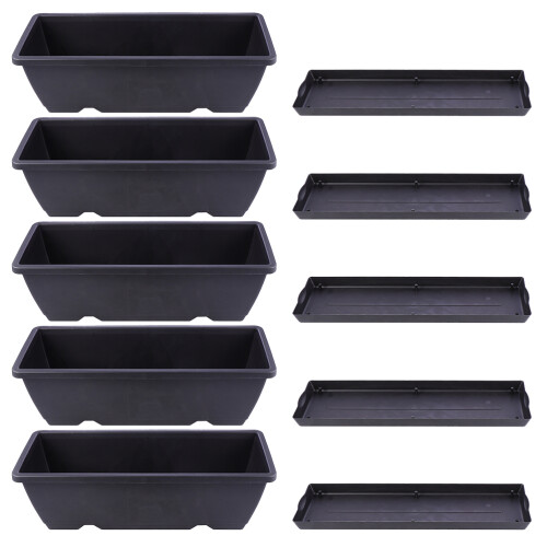 5 Sets Vegetable Growing Box Thickened Planting Containers With Trays