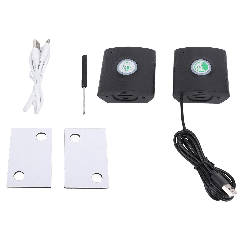 (Black) Usb Rechargeable Wireless 2 Way Intercom Doorbell Long Range Black 685922146519