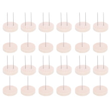 24 Pcs Crochet Doll Stand 12 Single 12 Double Needle Wooden Holder