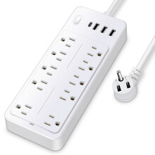 14-in-1 Surge Protector Power Strip 3.9ft USB-C 10AC 3USB Fireproof