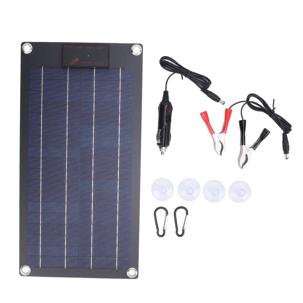 10W 18V Polycrystalline Solar Panel Usb Charger With Carabiner 685922150639