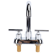Double Handle Sink Faucet 304 Stainless Steel Kitchen Bathroom