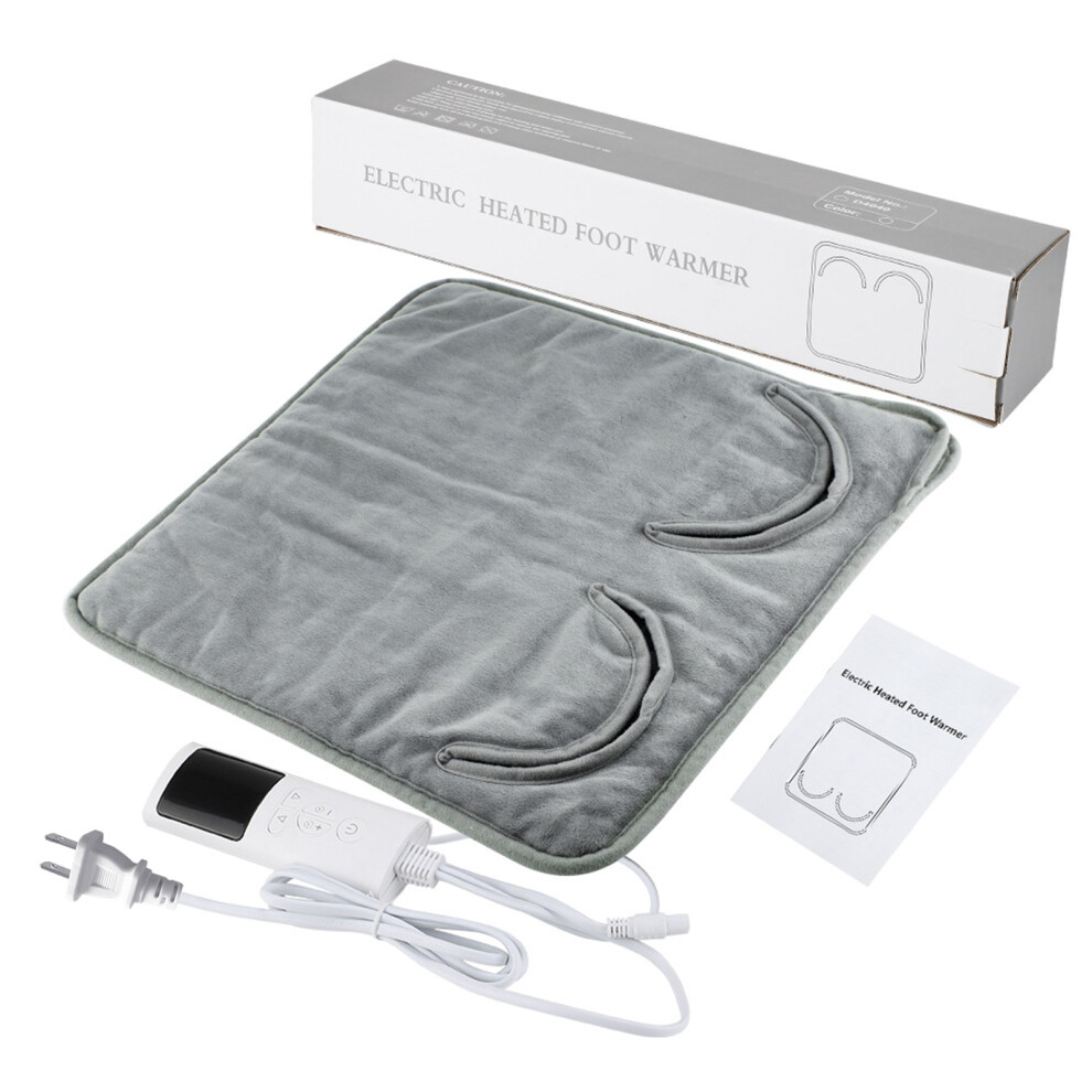 Electric Foot Warmer 9 Temp 4 Timing 15.7x15.7in Washable Under Desk