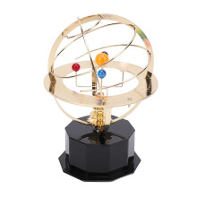 Solar System Model Iron Plastic Portable Orrery Educational Toy Gold