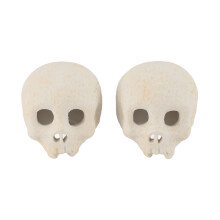 2 Pcs Skull Fire Log Ceramic Fireproof Fire Pit Holiday Decoration