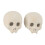 2 Pcs Skull Fire Log Ceramic Fireproof Fire Pit Holiday Decoration 2