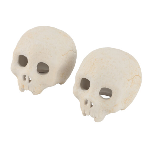 2 Pcs Skull Fire Log Ceramic Fireproof Fire Pit Holiday Decoration 2