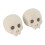 2 Pcs Skull Fire Log Ceramic Fireproof Fire Pit Holiday Decoration 5