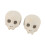 2 Pcs Skull Fire Log Ceramic Fireproof Fire Pit Holiday Decoration 4