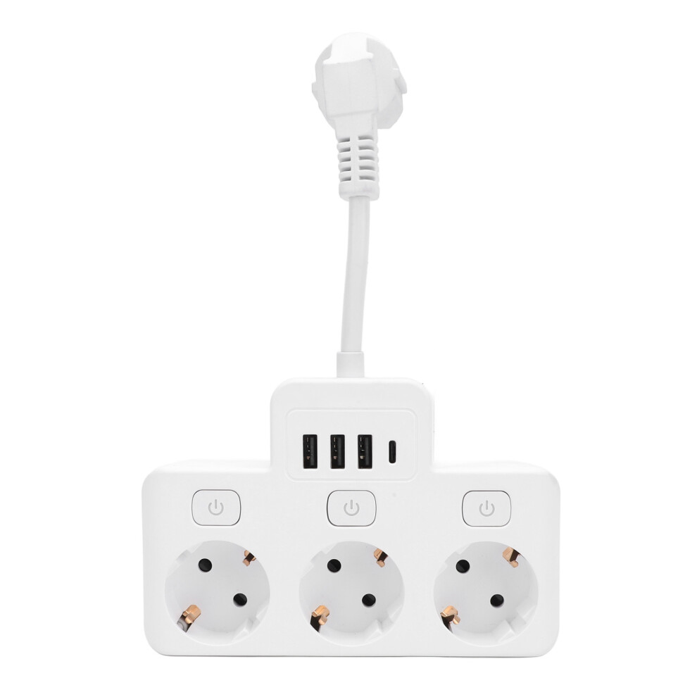 3 Way Power Strip With Switch Surge Protector 3 Usb 1 Type C Ports 685922153326