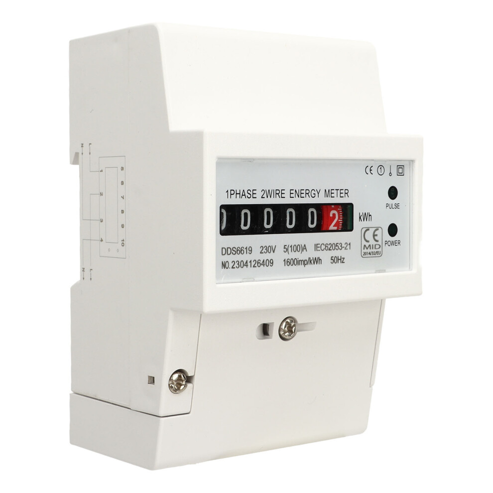 Flame Retardant 230V Wattmeter With Led Class 1 Accuracy 5(100)A 3001352388225