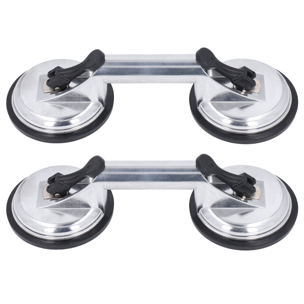 2Pcs Double Handle Suction Cups 100Kg Load Aluminum Alloy Glass 685922157843