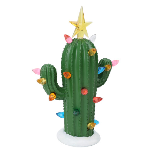 Resin Glowing Cactus Night Light Green Decorative Table Lamp 2