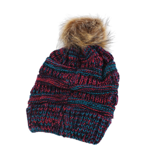 Knitted hat simple stylish thick woolen winter autumn hat 2