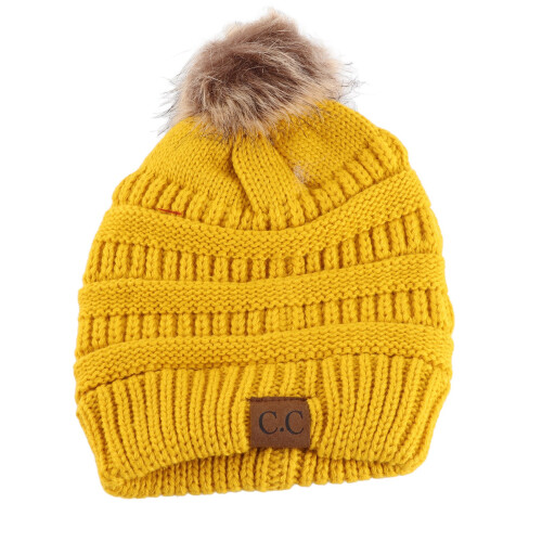 Knitted Hat Simple Stylish Thick Woolen Winter Autumn Hat 2