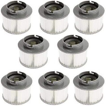een set vervangingsfilters voor het onderhoud van opblaasbare zwembaden van het type Mspa of Ruikalu