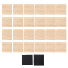 24pcs Unfinished Wood Coasters Pine Anti Slip Round for Crafts