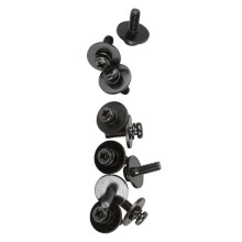 Schwere Trommelset-Schrauben für Trommelspannböckchen, 10 Stück, für Musikinstrumente, schwarz, Metall