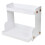 (White) Double Layer Iron Desktop Storage Rack White 1