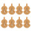 8Pcs Adjustable Rubber Violin Mute Silencers Brown Practice Accessories 2