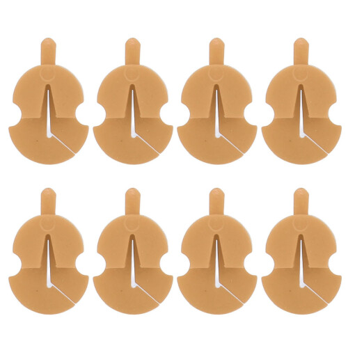 8Pcs Adjustable Rubber Violin Mute Silencers Brown Practice Accessories 1